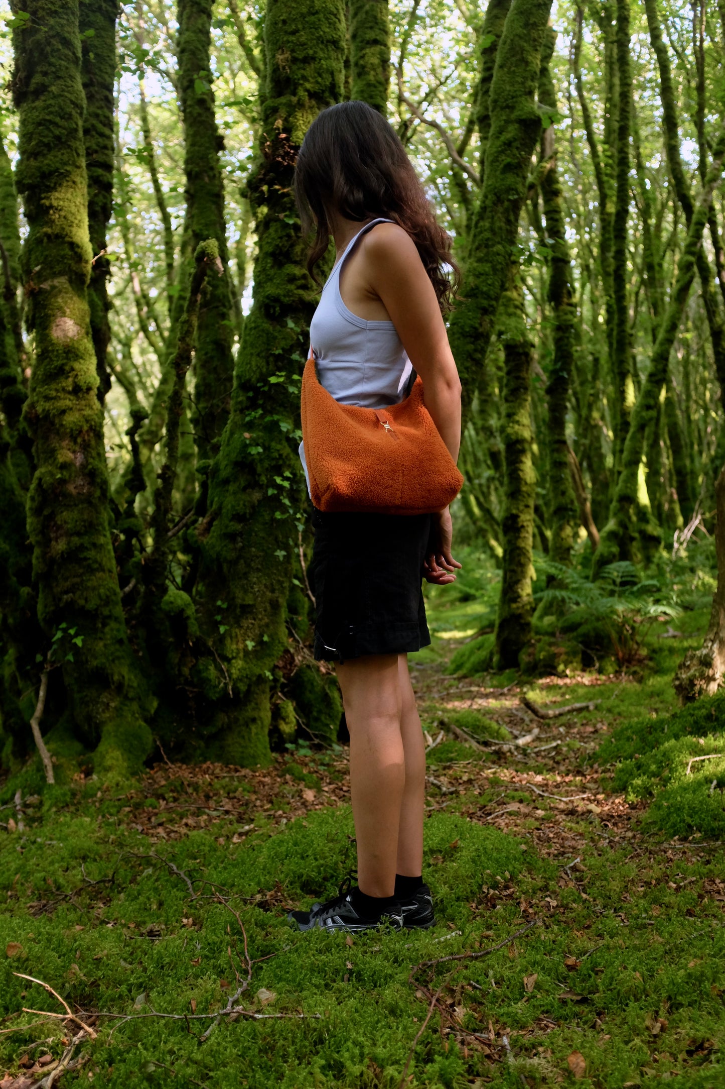 Mini peau lainée orange