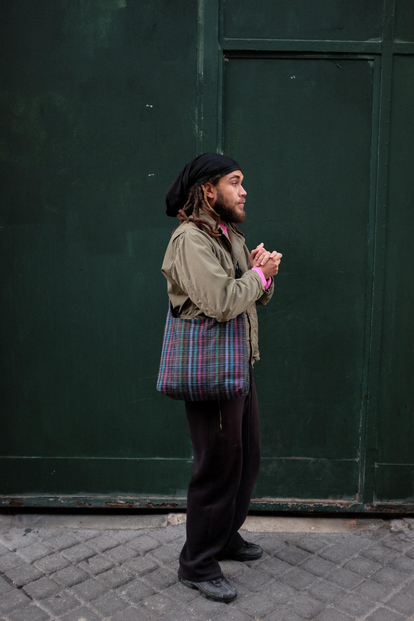 Laine tartan multicolore