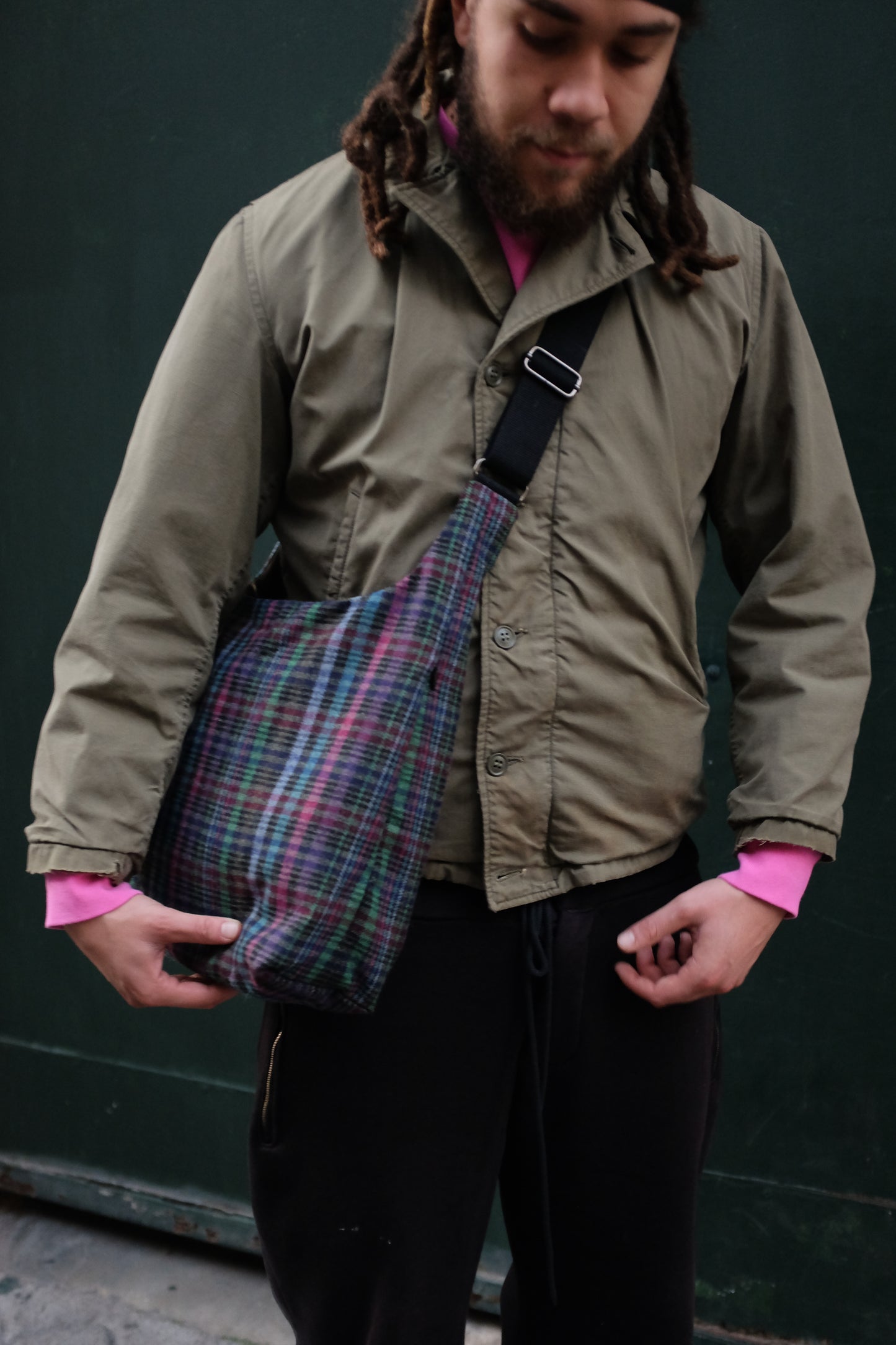 Laine tartan multicolore