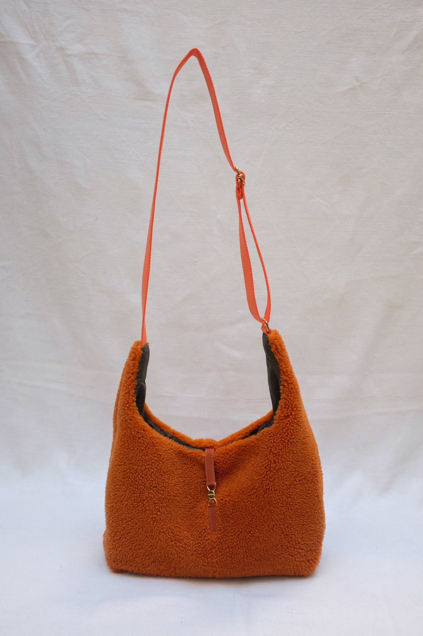 Mini peau lainée orange