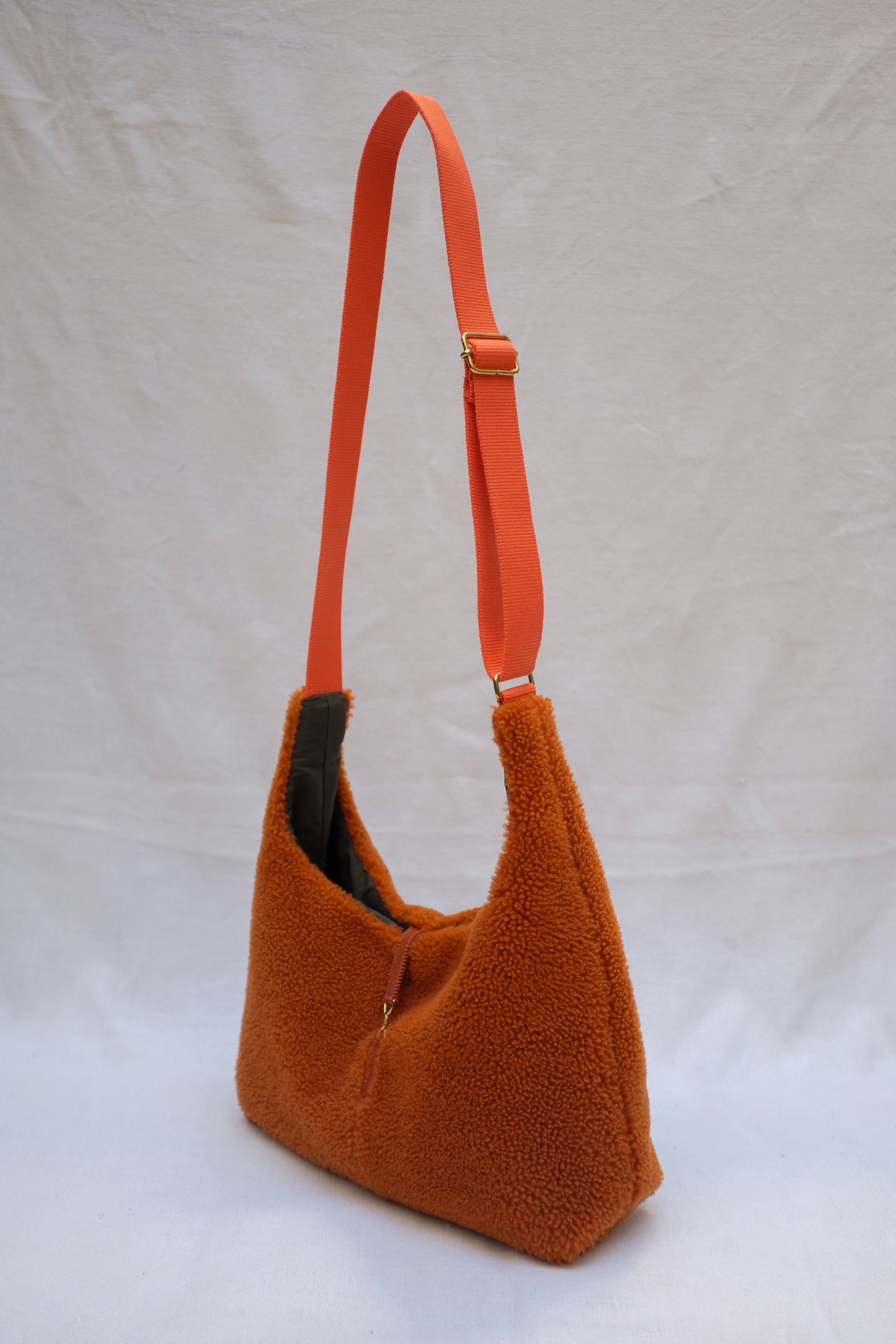 Mini peau lainée orange