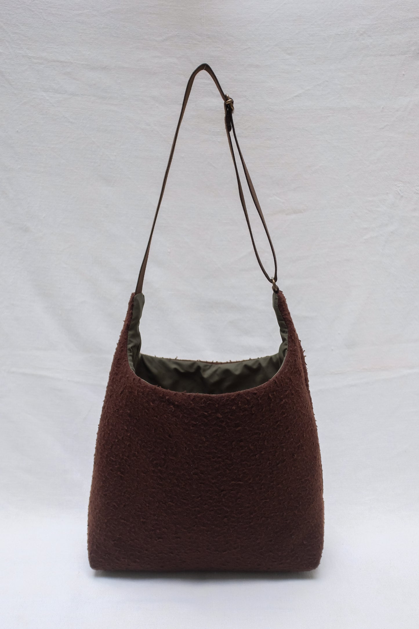 Laine bouillie marron