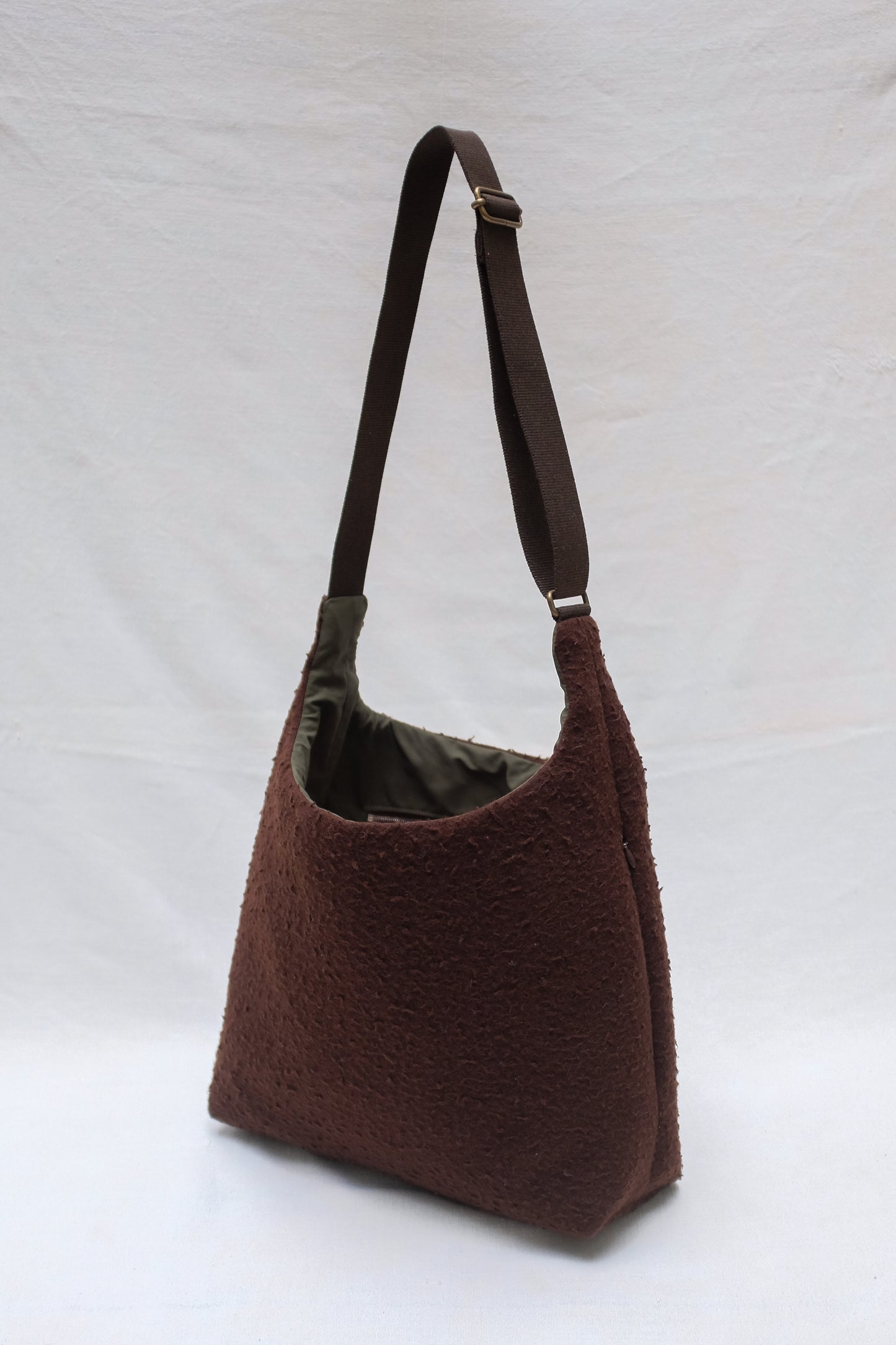 Laine bouillie marron