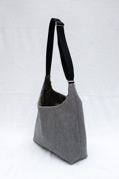 Coton enduit à carreaux noir et blanc